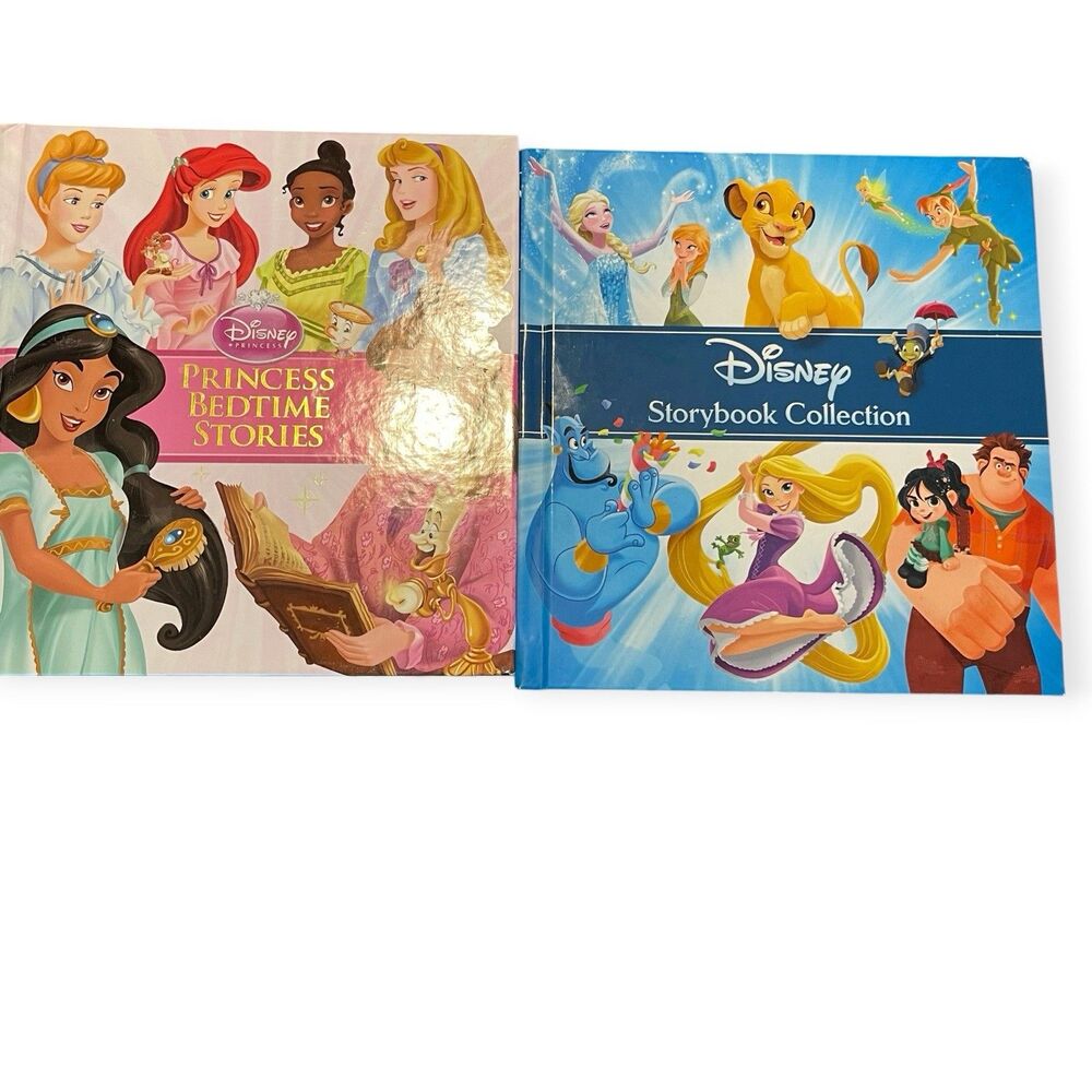 Disney Storybook Collection & Princess Bedtime Stories Book Bundle Lot Hardcover